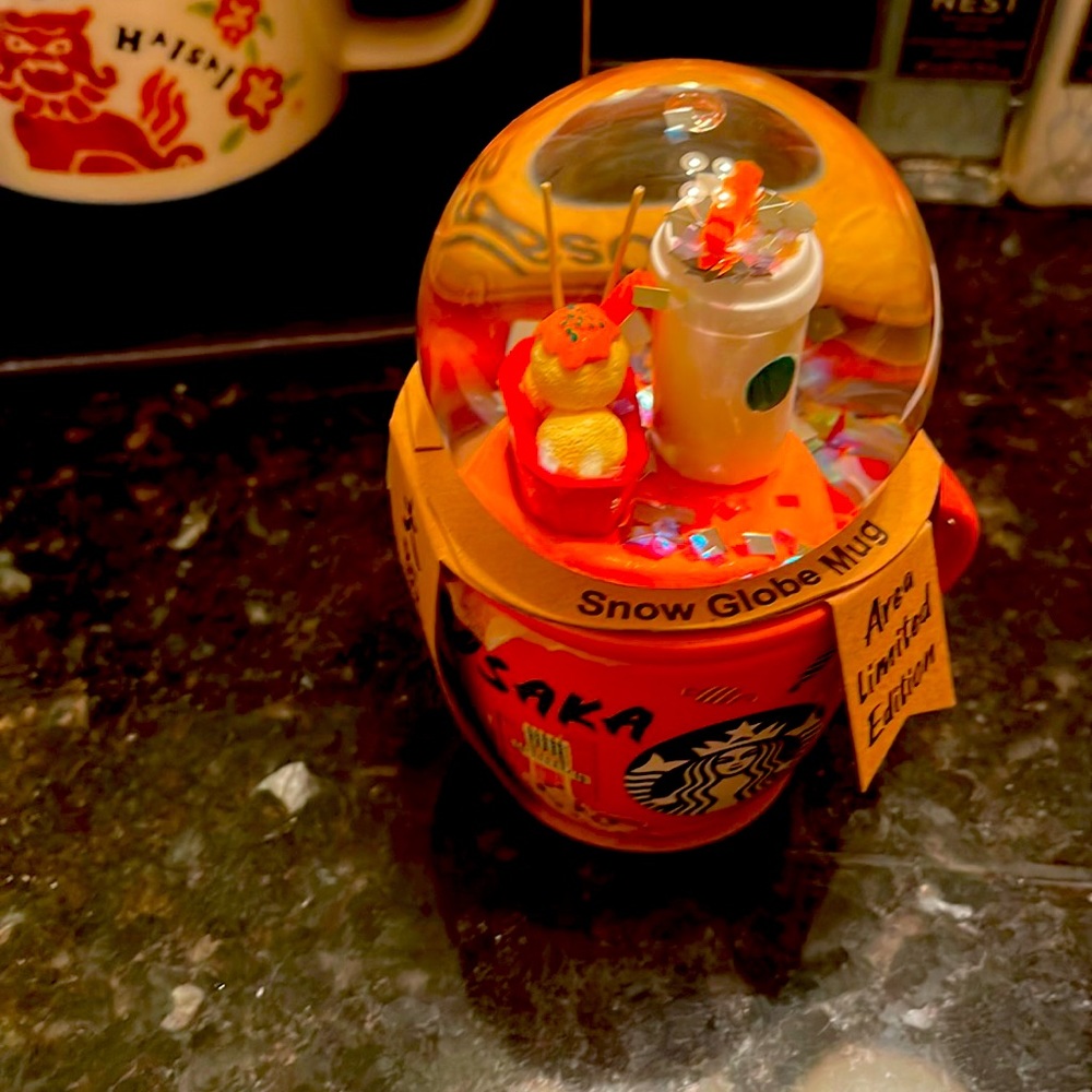 Starbucks Osaka Snow Globe Limited RARE